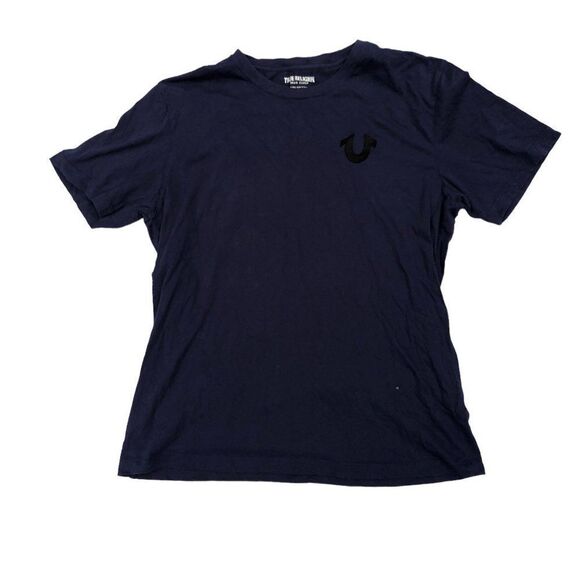 RARE True Religion Shirt Logo Crew Navy XL - Picture 4 of 7